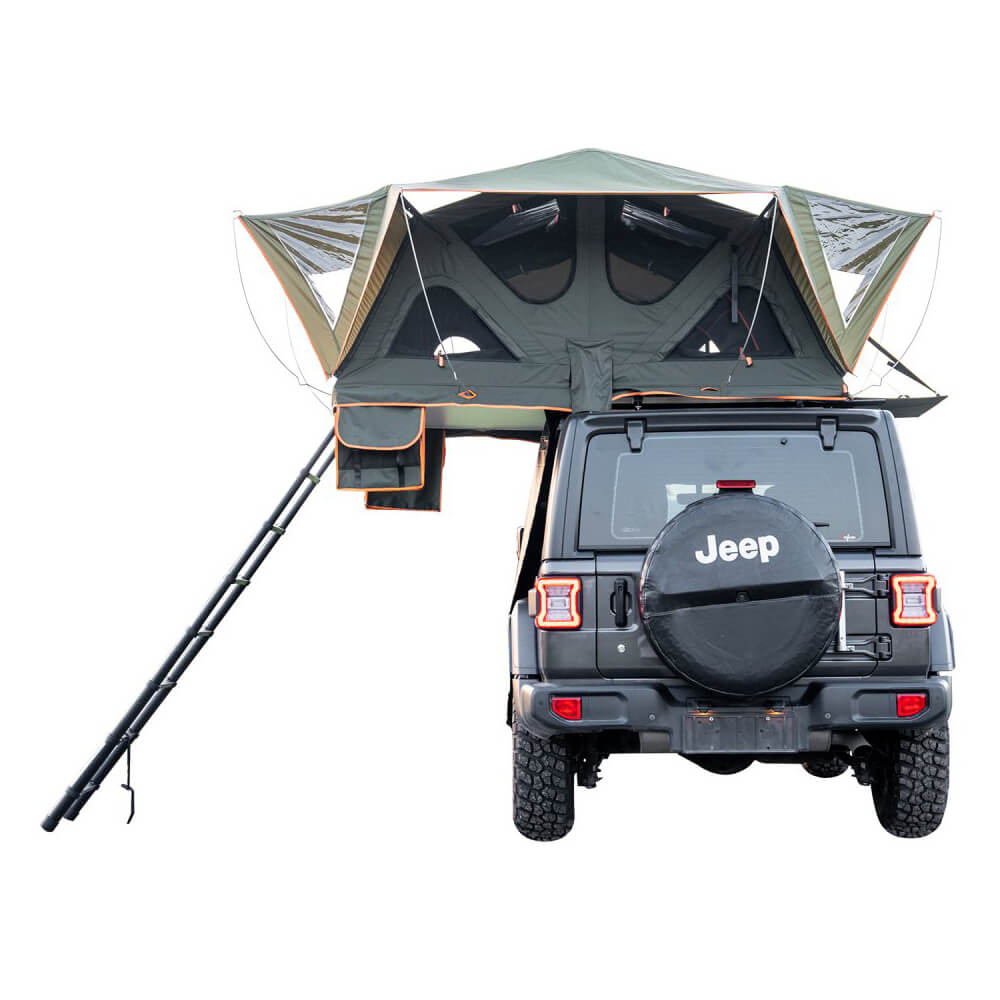 Naturnest Andromeda Green Soft Shell Rooftop Tent With Large Panoramic Skylight & YKK Doors