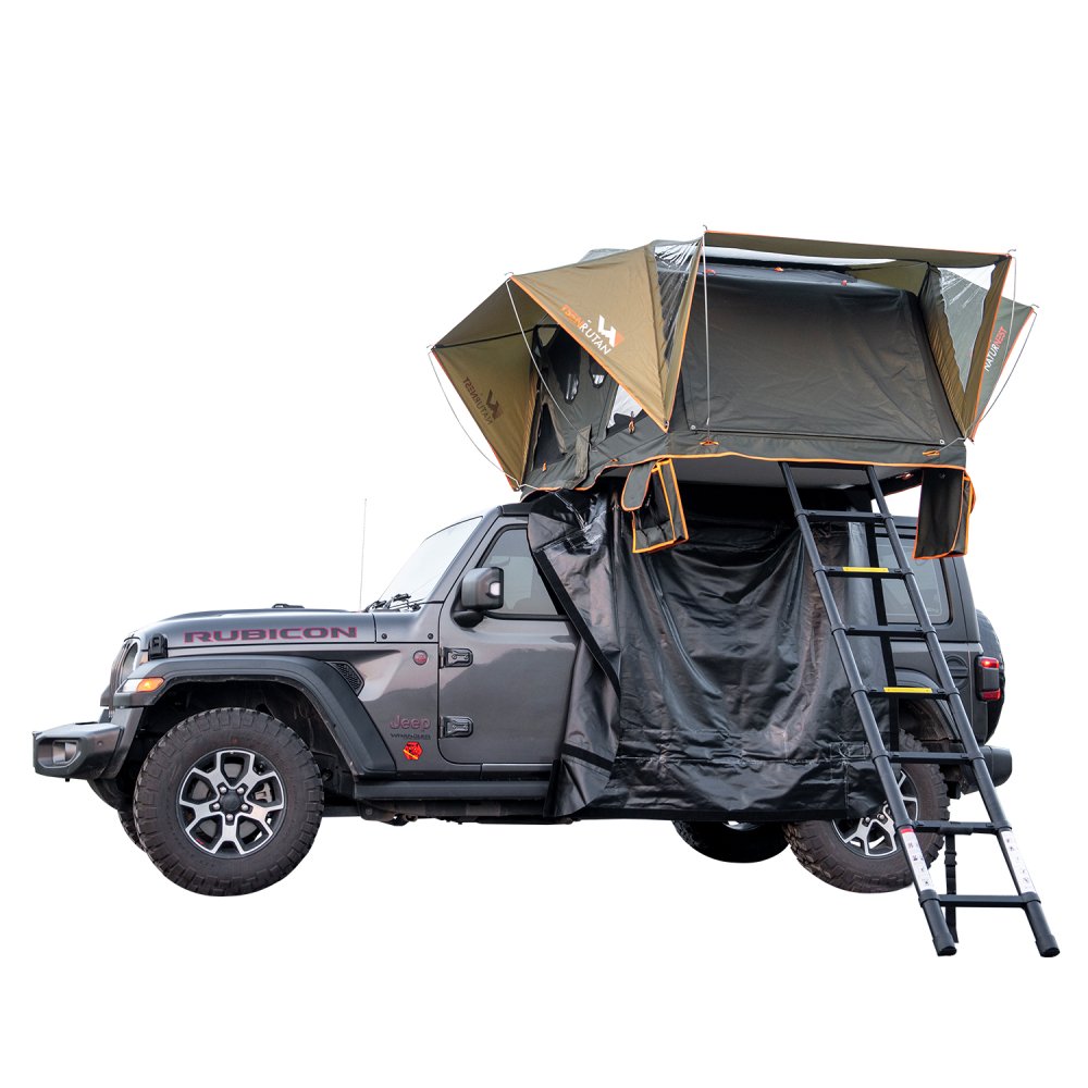 Naturnest Andromeda Green Soft Shell Rooftop Tent With Large Panoramic Skylight & YKK Doors