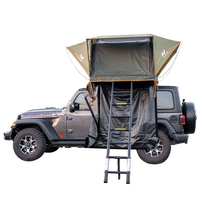 Naturnest Andromeda Green Soft Shell Rooftop Tent With Large Panoramic Skylight & YKK Doors