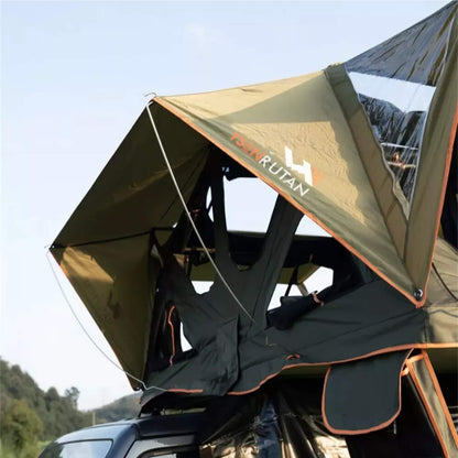 Naturnest Andromeda Green Soft Shell Rooftop Tent With Large Panoramic Skylight & YKK Doors