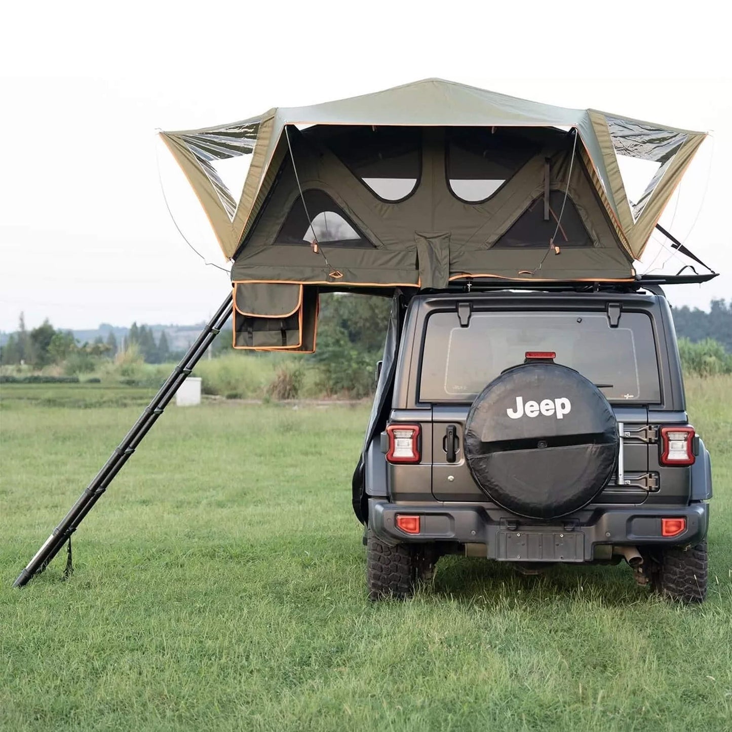 Naturnest Andromeda Green Soft Shell Rooftop Tent With Large Panoramic Skylight & YKK Doors