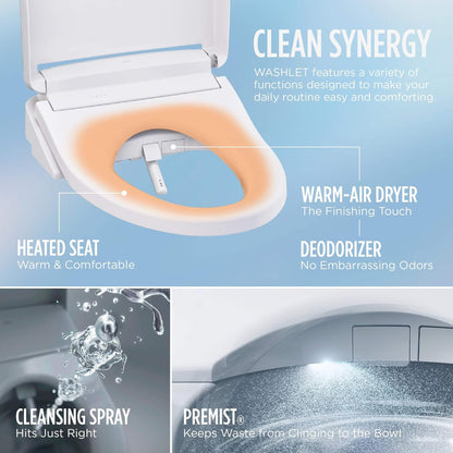 TOTO WASHLET® S2 Electronic Bidet Toilet Seat with Side Arm Control