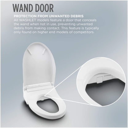 TOTO S7 Washlet Elongated Bidet Toilet Seat with EWater & Manual Classic/Contemporary Lid