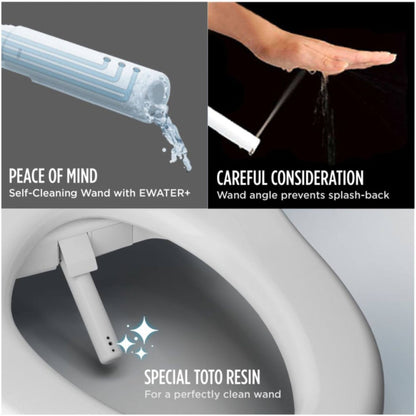 TOTO S7 Washlet Elongated Bidet Toilet Seat with EWater & Manual Classic/Contemporary Lid