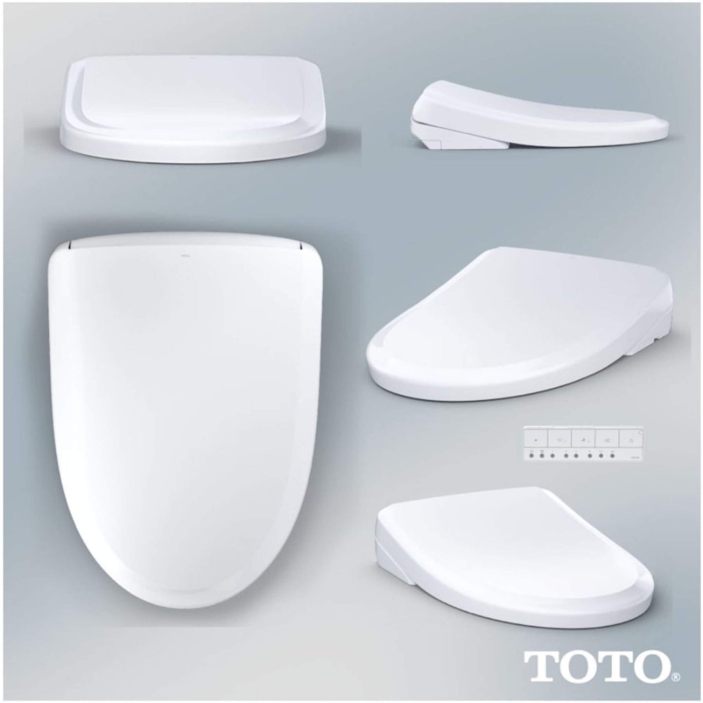 TOTO S7A Washlet Elongated Bidet Toilet Seat with EWater and Classic Contemporary Lid