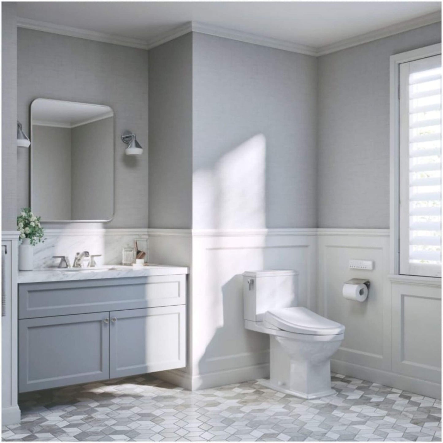 TOTO S7A Washlet Elongated Bidet Toilet Seat with EWater and Classic Contemporary Lid