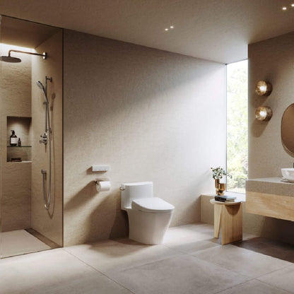 TOTO S7A Washlet Elongated Bidet Toilet Seat with EWater And Auto Open/Close Contemporary Lid