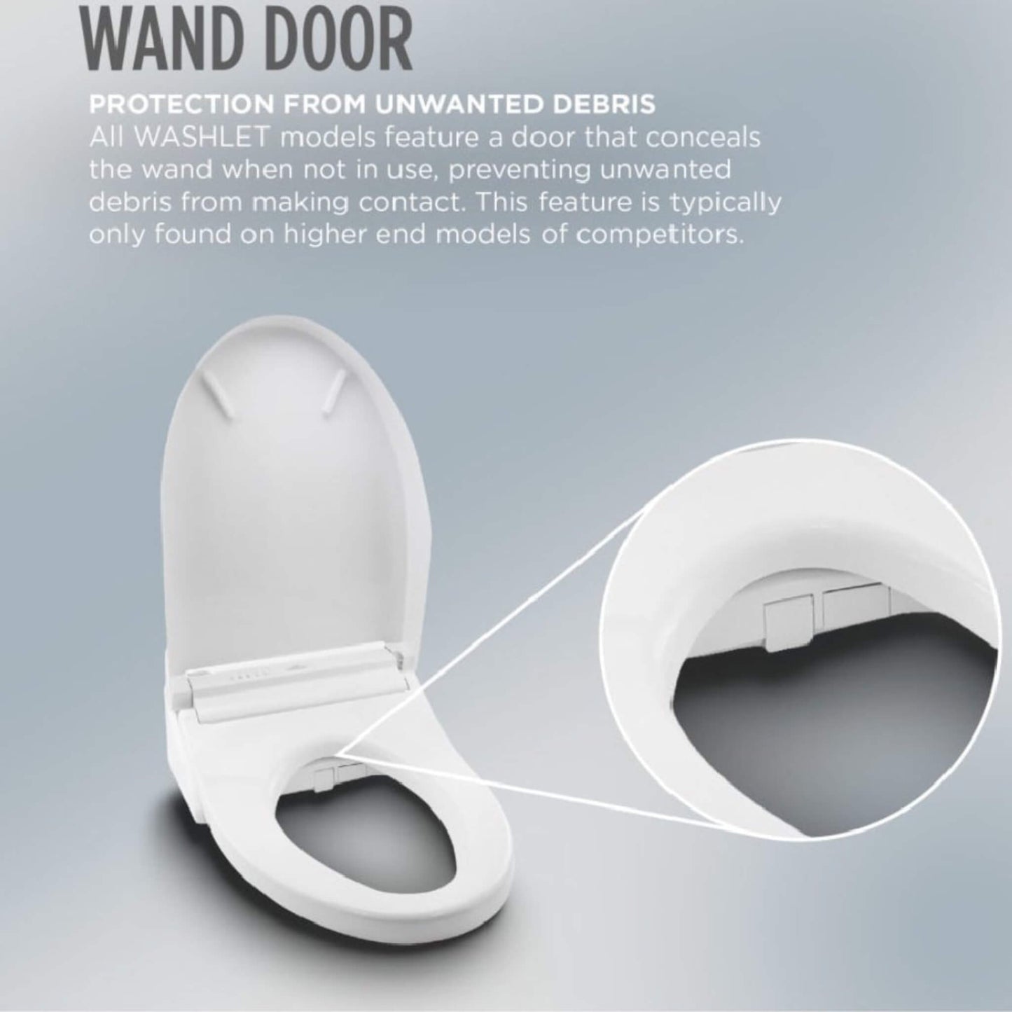 TOTO S7A Washlet Elongated Bidet Toilet Seat with EWater And Auto Open/Close Contemporary Lid