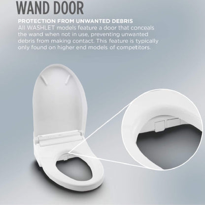 TOTO S7A Washlet Elongated Bidet Toilet Seat with EWater And Auto Open/Close Contemporary Lid