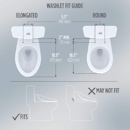 TOTO S7A Washlet Elongated Bidet Toilet Seat with EWater And Auto Open/Close Contemporary Lid