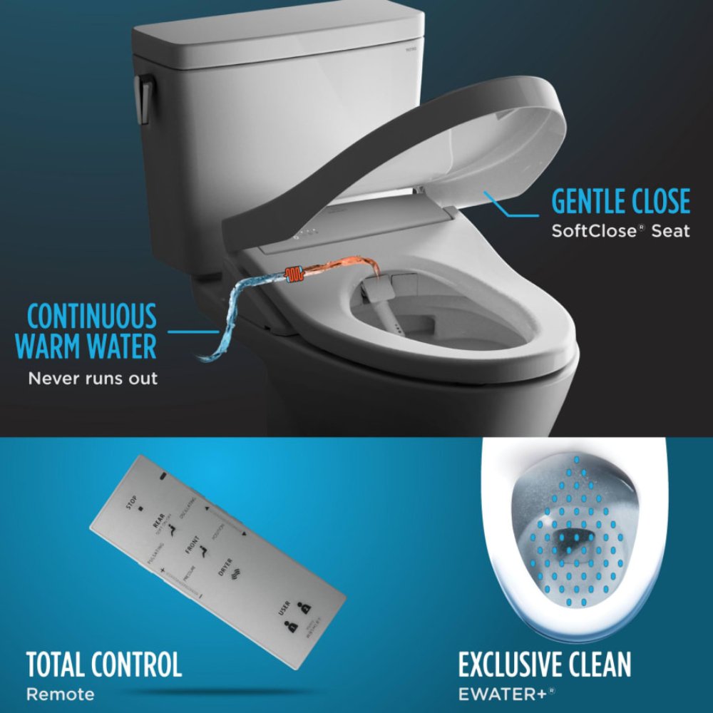 TOTO Washlet S300E Round Soft Close Bidet Seat