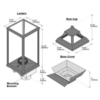 Tempest Lantern - Outdoor Gas Torch