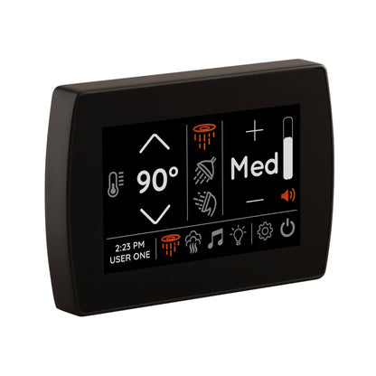 ThermaSol Black SignaTouch 5-Inch Shower Control Package With Digital Shower Valve [DSP-SIG]