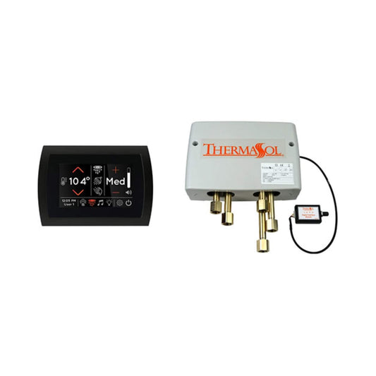 ThermaSol Black SignaTouch 5-Inch Shower Control Package With Digital Shower Valve [DSP-SIG]