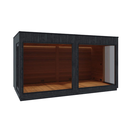 ThermaSol Nordic Misty XL Lounge 2-Entrance Outdoor Sauna Cabin