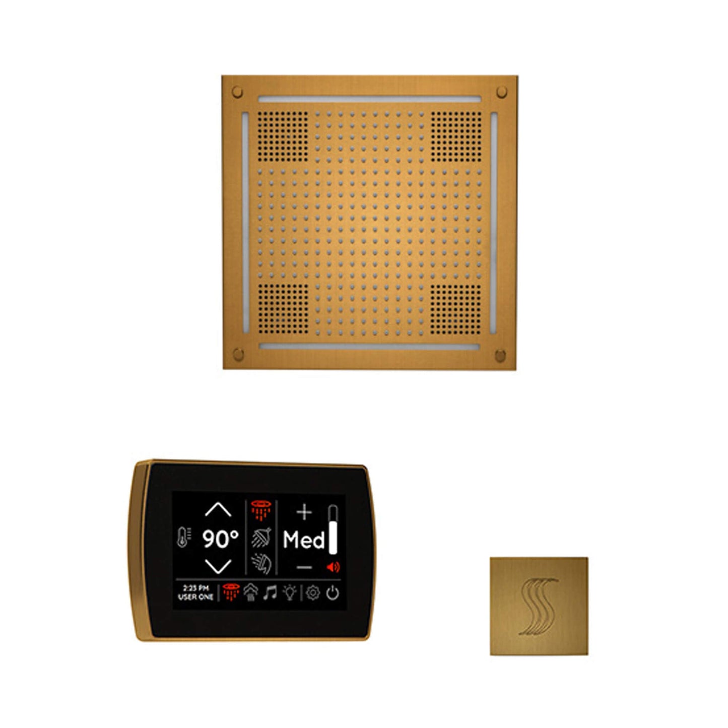 ThermaSol SignaTouch 5-Inch Display Steam Control Package with HydroVive Rainhead