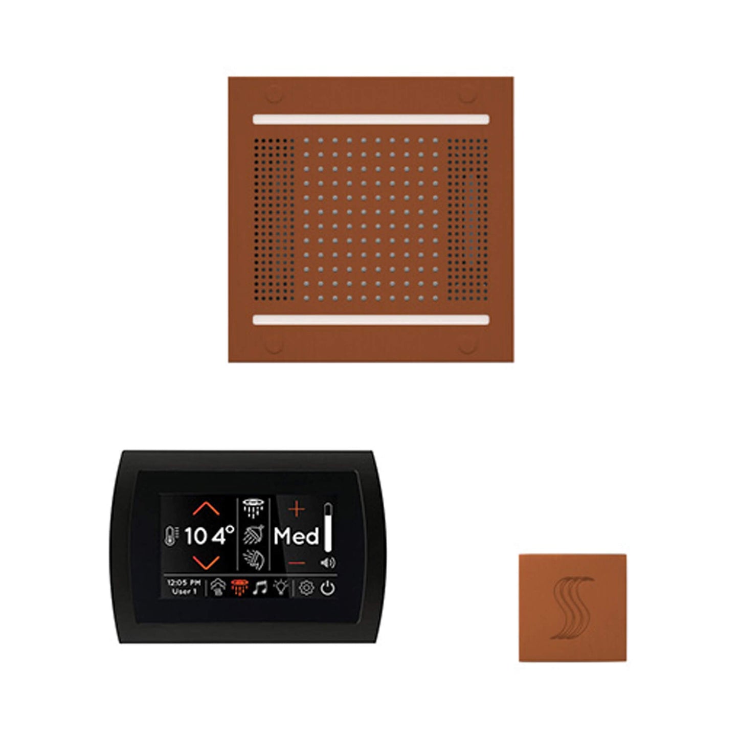 ThermaSol SignaTouch 5-Inch Display Steam Control Package with HydroVive Rainhead