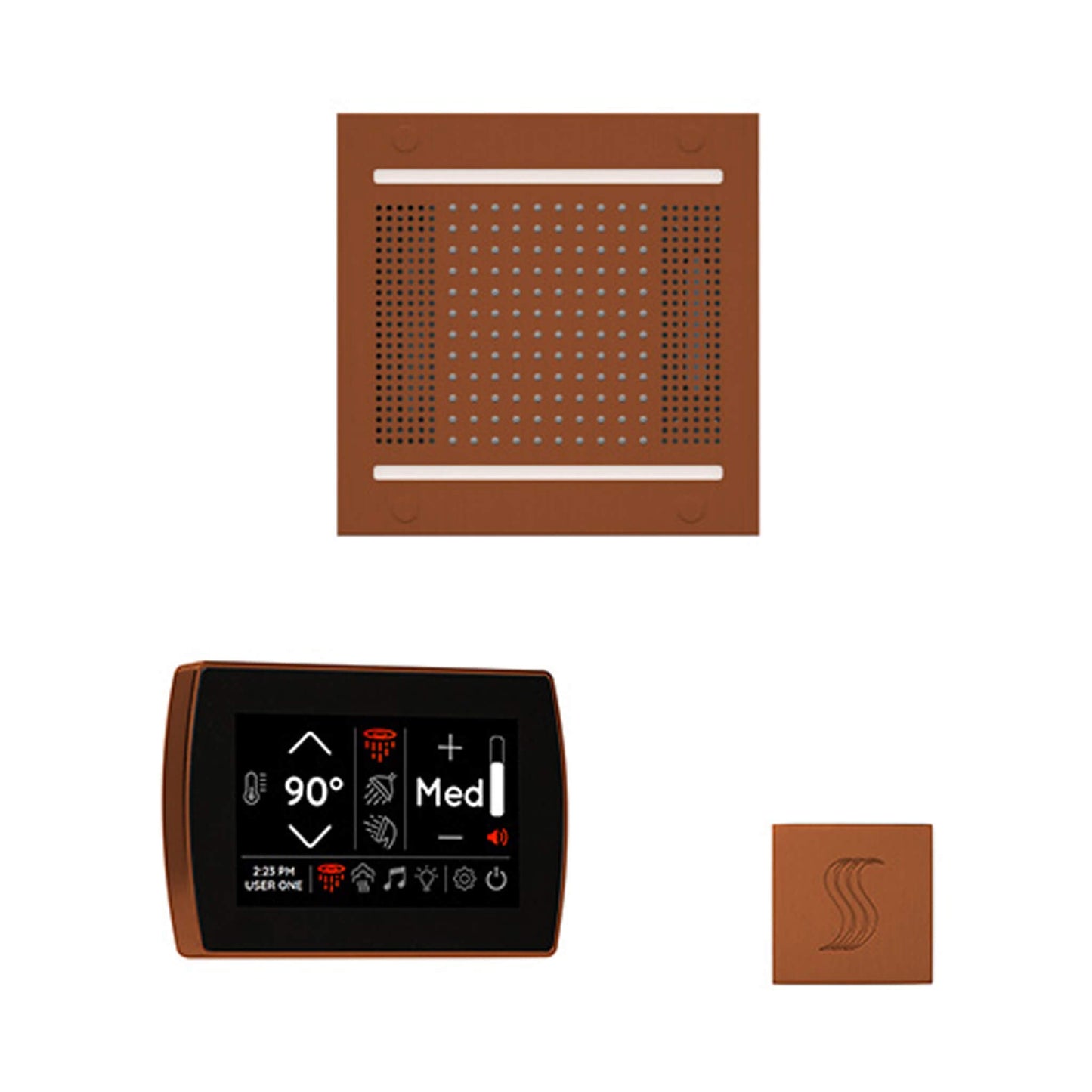 ThermaSol SignaTouch 5-Inch Display Steam Control Package with HydroVive Rainhead