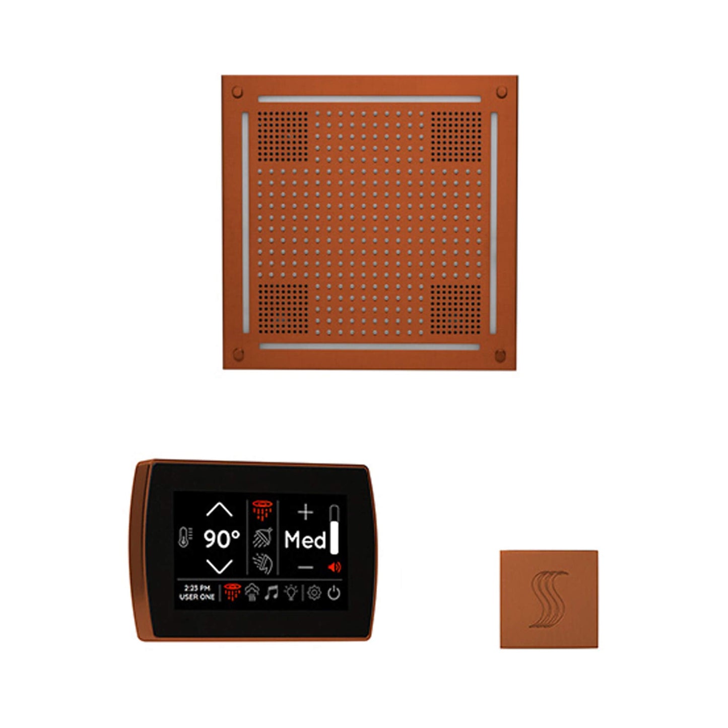 ThermaSol SignaTouch 5-Inch Display Steam Control Package with HydroVive Rainhead