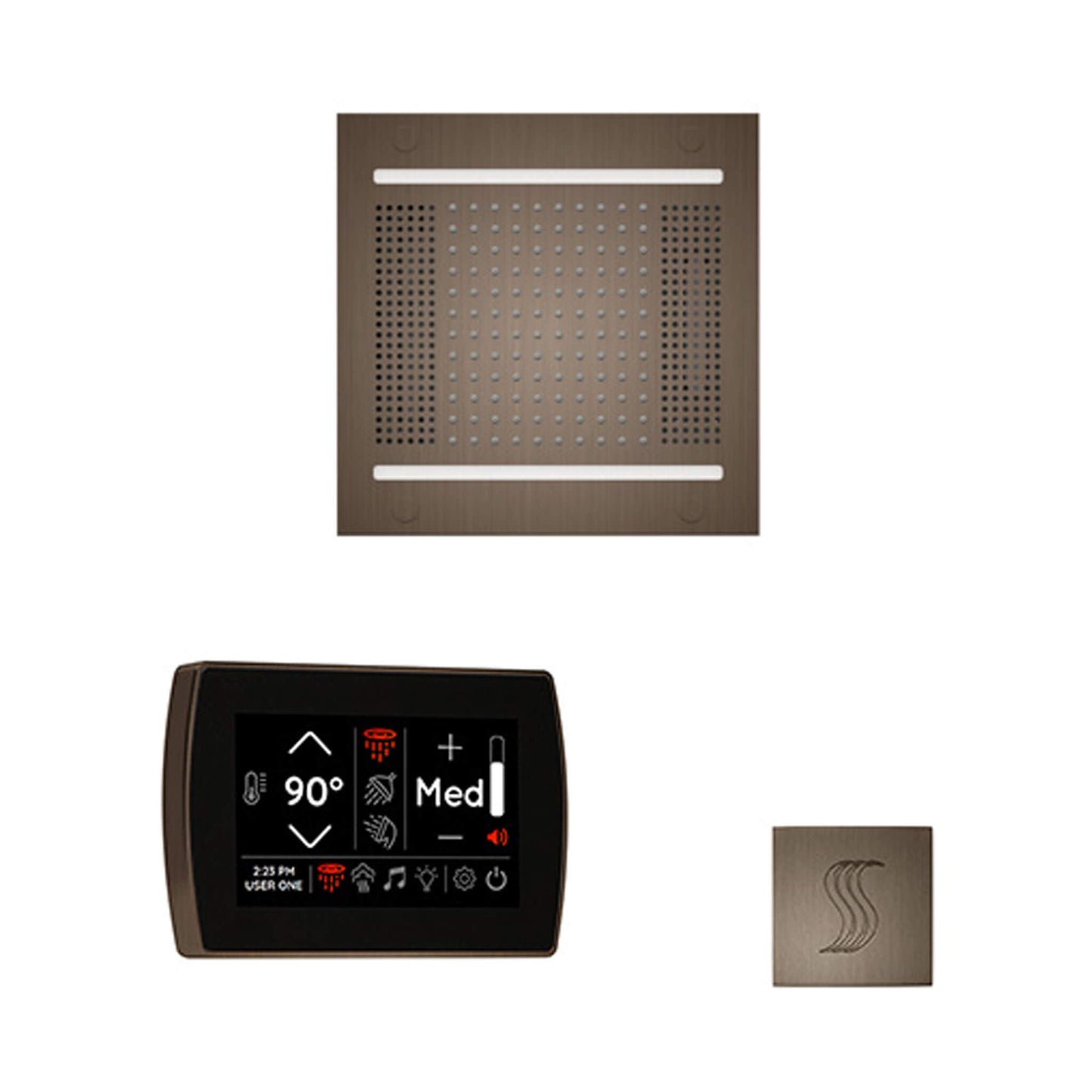 ThermaSol SignaTouch 5-Inch Display Steam Control Package with HydroVive Rainhead