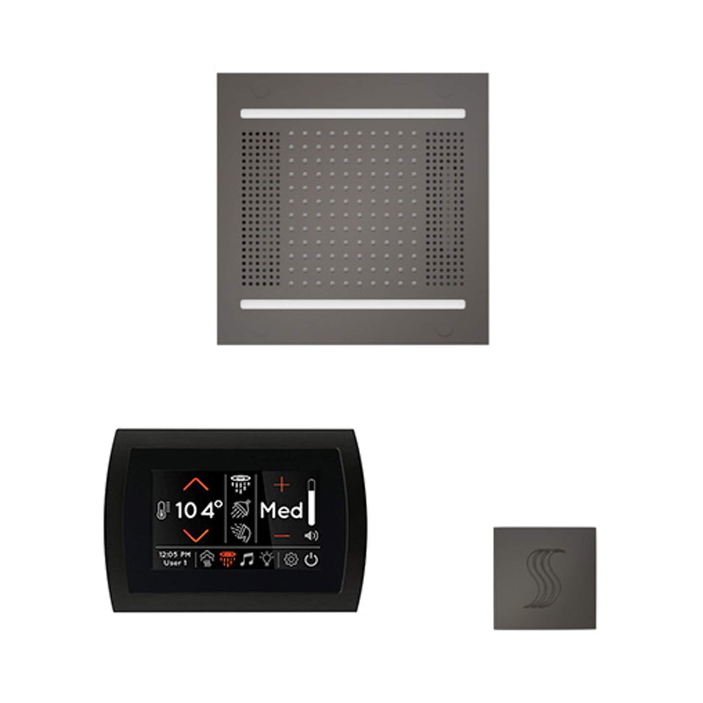 ThermaSol SignaTouch 5-Inch Display Steam Control Package with HydroVive Rainhead