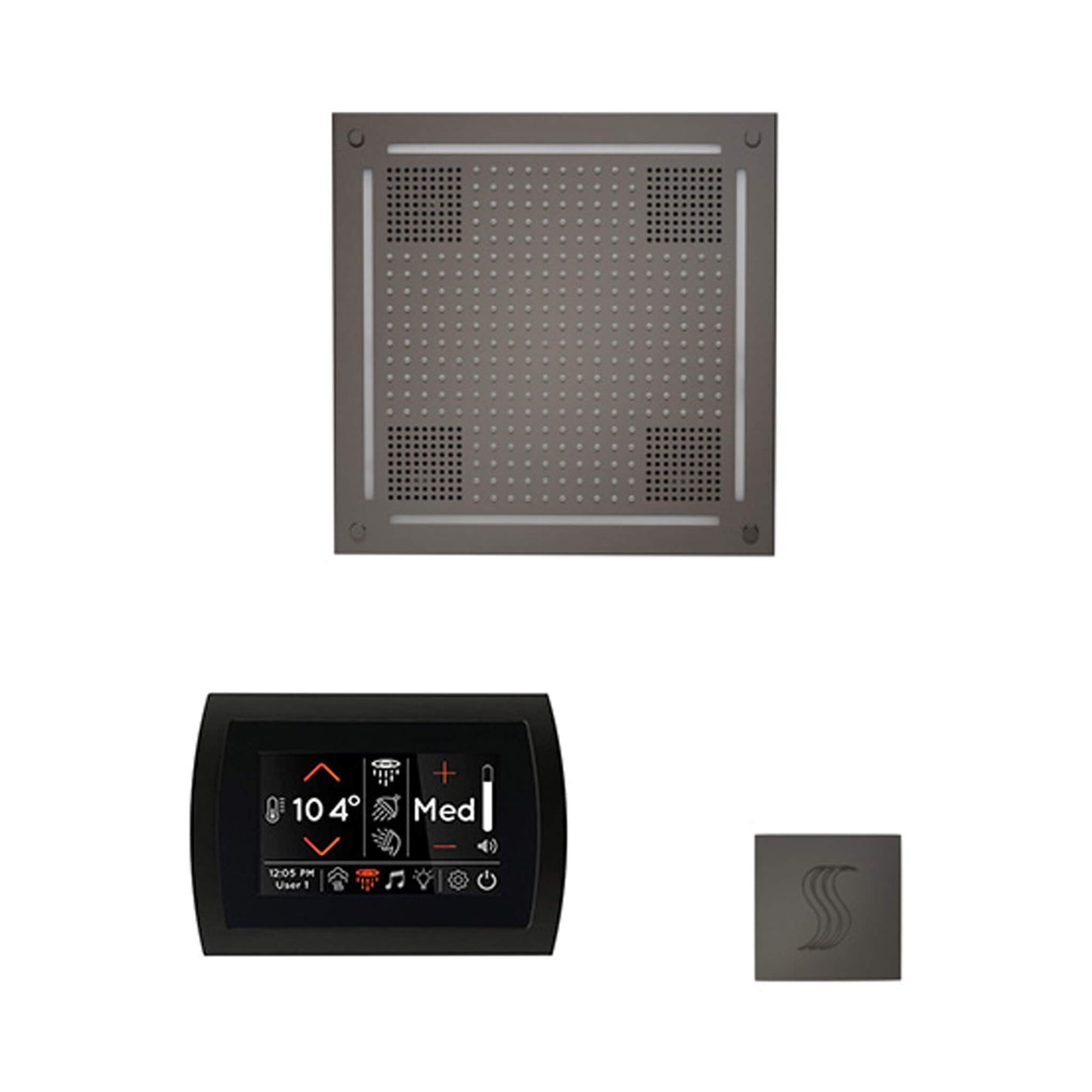 ThermaSol SignaTouch 5-Inch Display Steam Control Package with HydroVive Rainhead