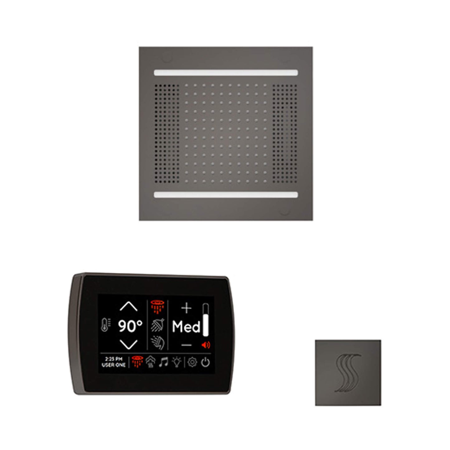 ThermaSol SignaTouch 5-Inch Display Steam Control Package with HydroVive Rainhead