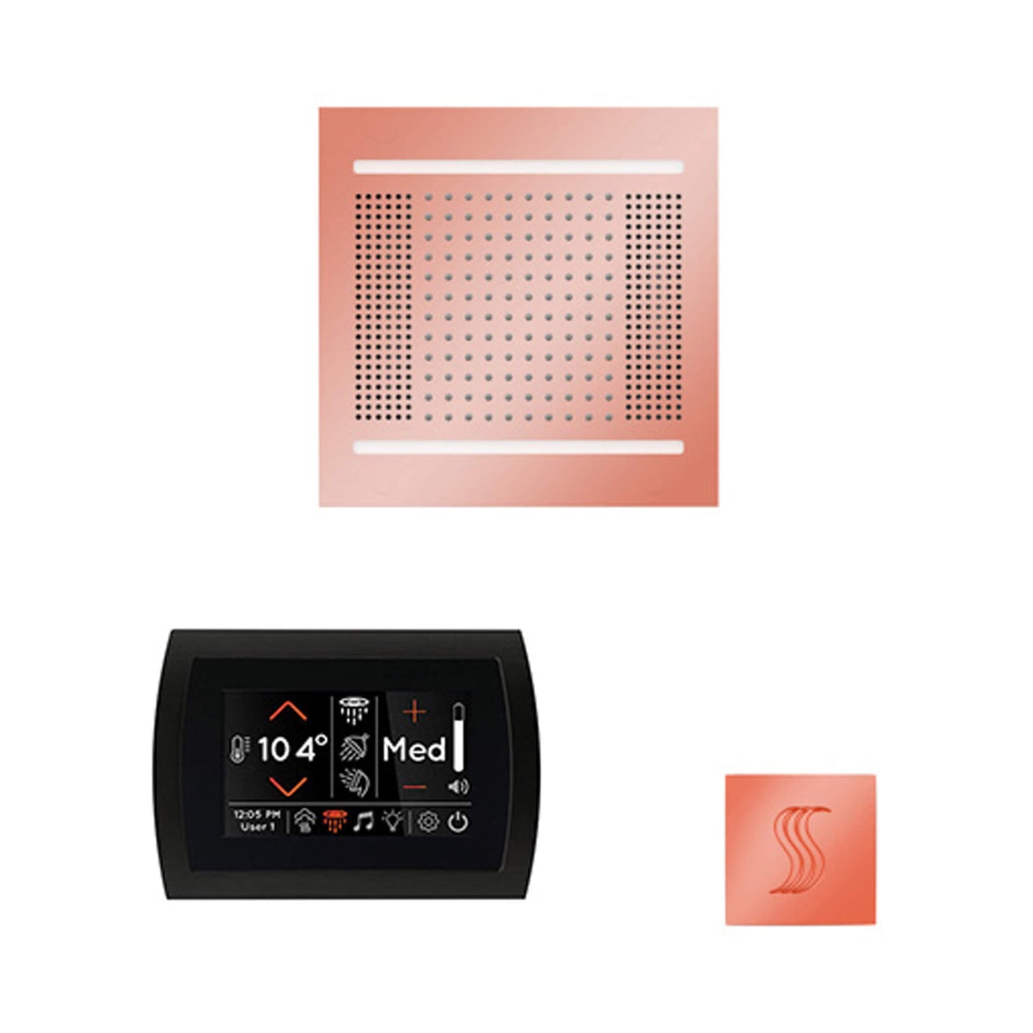 ThermaSol SignaTouch 5-Inch Display Steam Control Package with HydroVive Rainhead