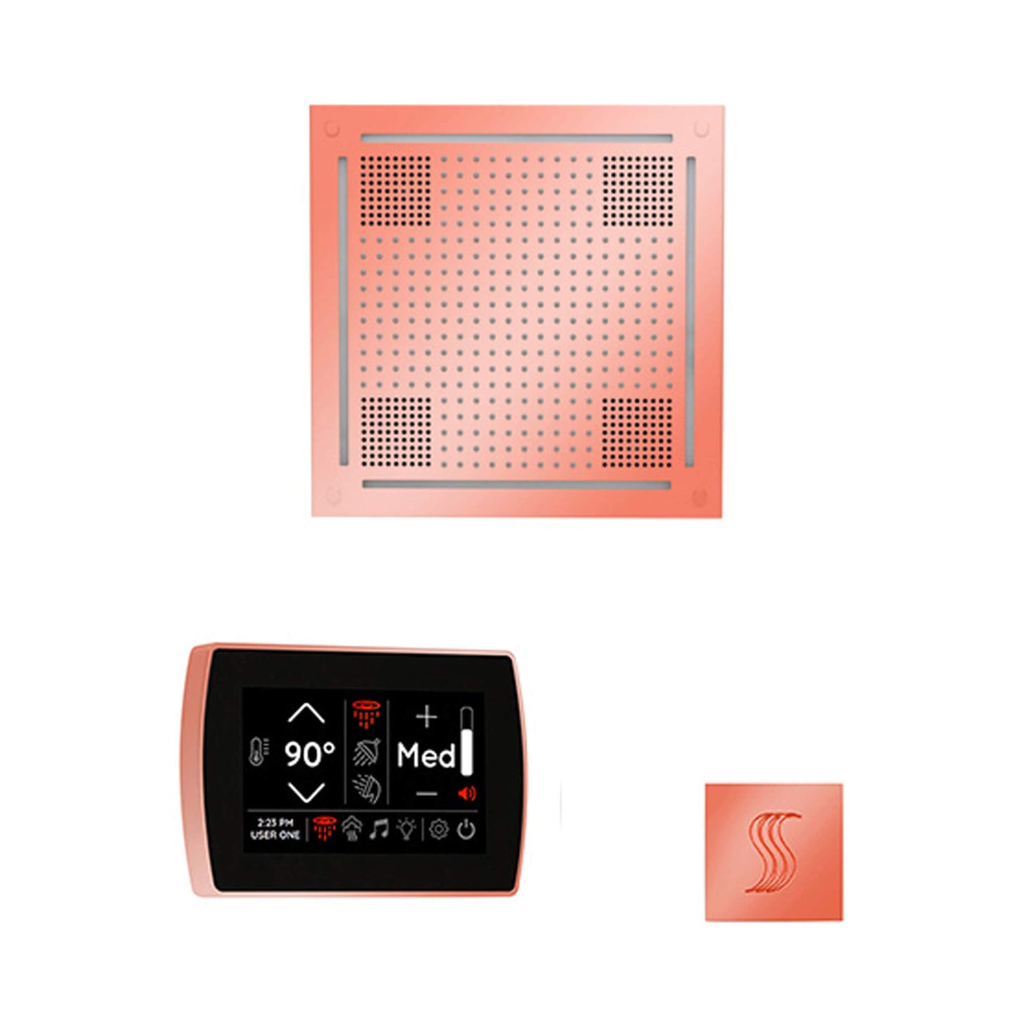 ThermaSol SignaTouch 5-Inch Display Steam Control Package with HydroVive Rainhead