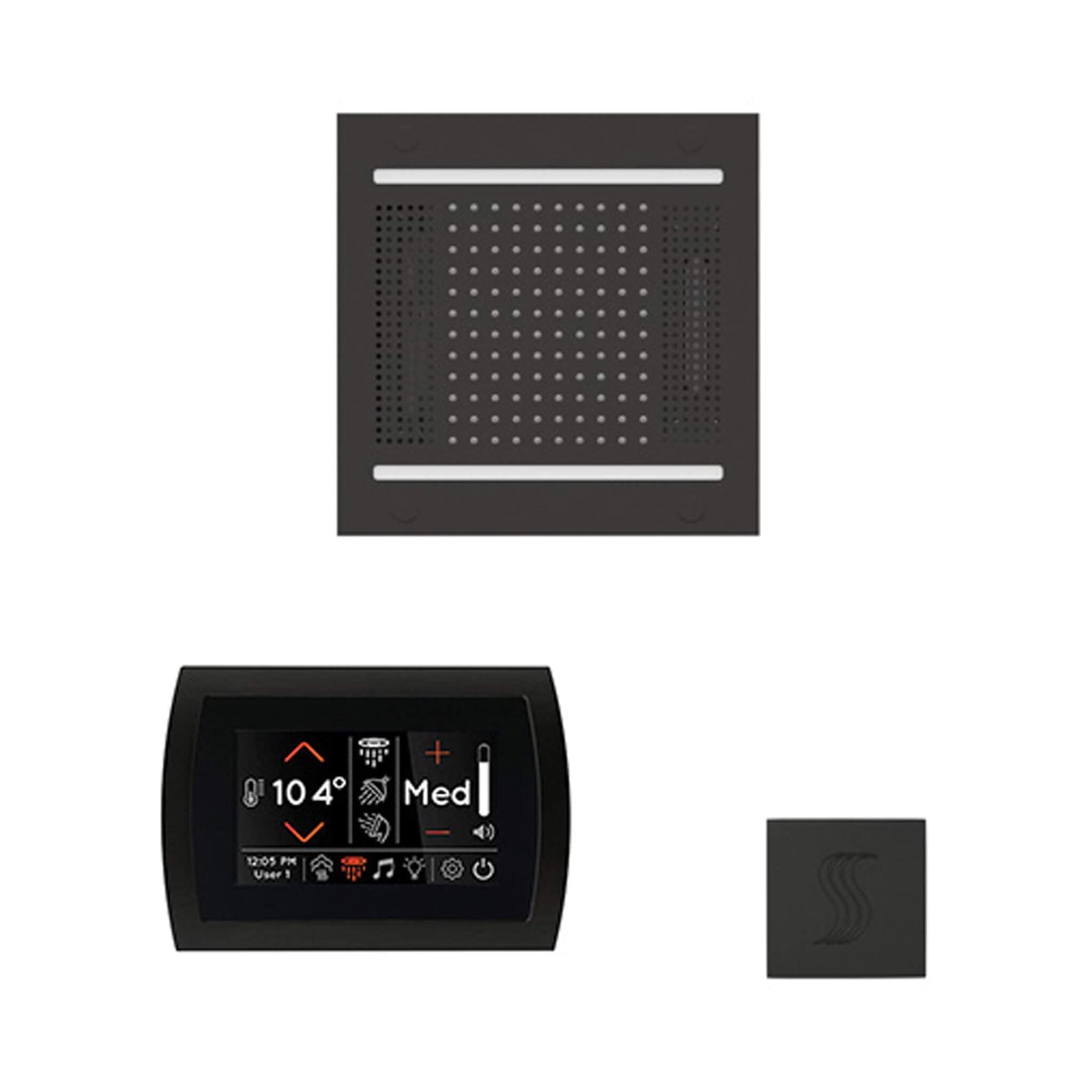 ThermaSol SignaTouch 5-Inch Display Steam Control Package with HydroVive Rainhead