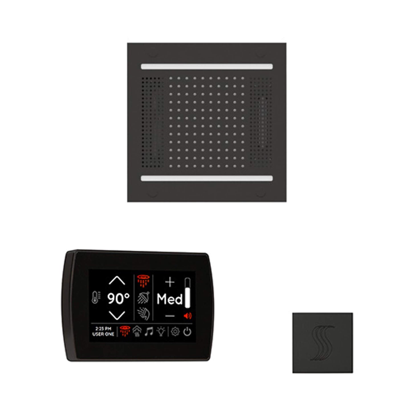 ThermaSol SignaTouch 5-Inch Display Steam Control Package with HydroVive Rainhead