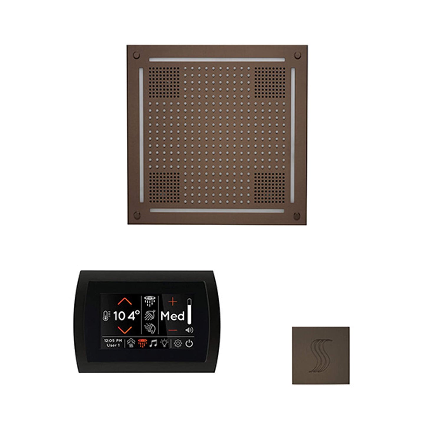 ThermaSol SignaTouch 5-Inch Display Steam Control Package with HydroVive Rainhead