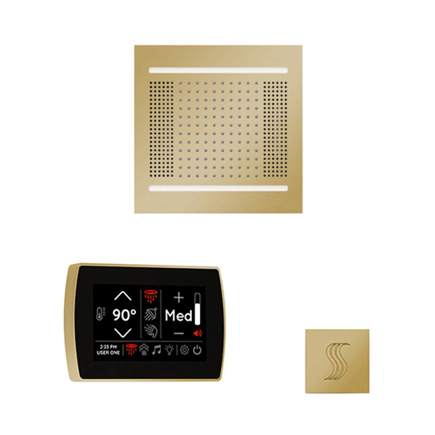 ThermaSol SignaTouch 5-Inch Display Steam Control Package with HydroVive Rainhead