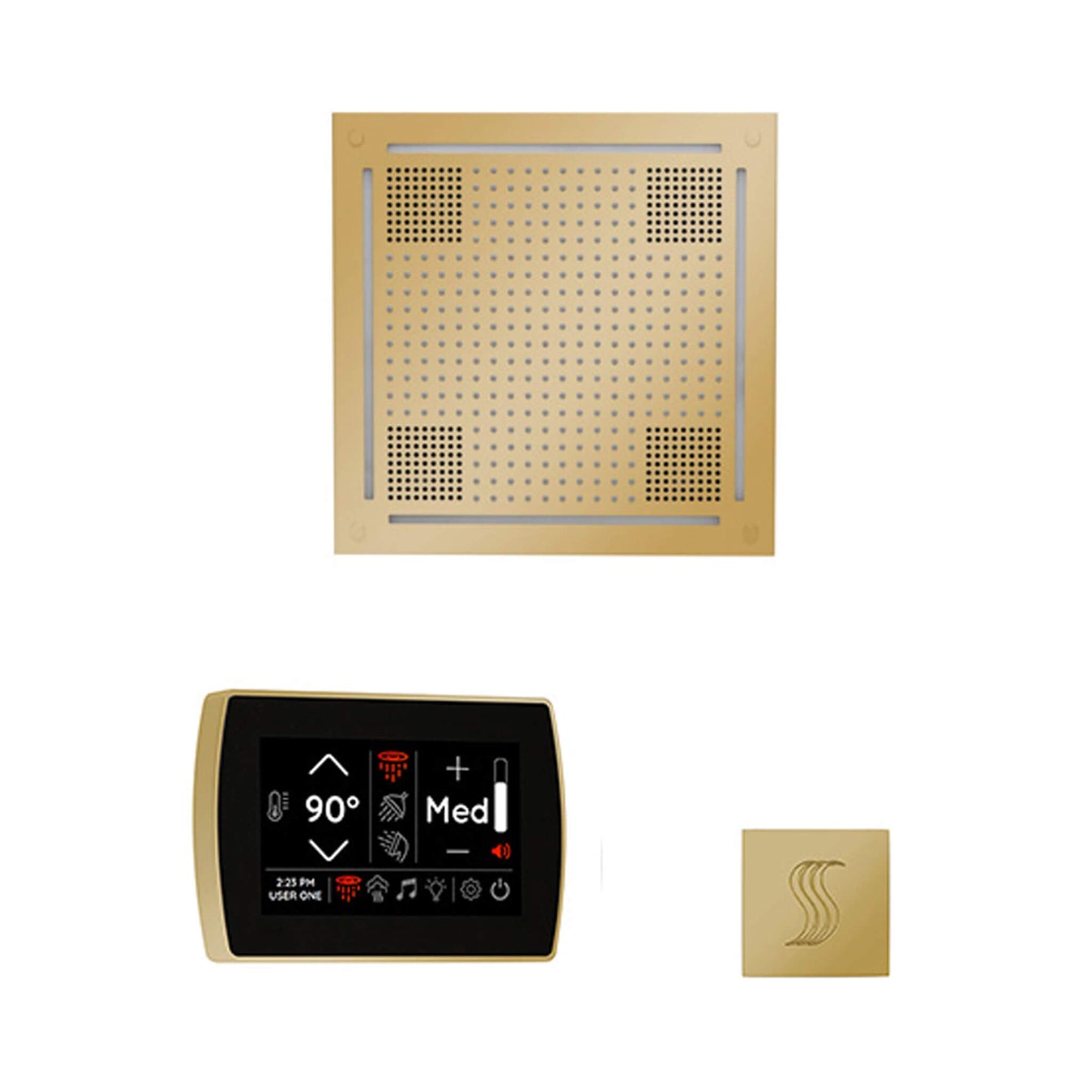 ThermaSol SignaTouch 5-Inch Display Steam Control Package with HydroVive Rainhead