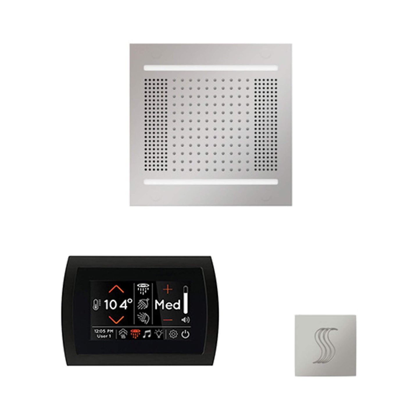ThermaSol SignaTouch 5-Inch Display Steam Control Package with HydroVive Rainhead
