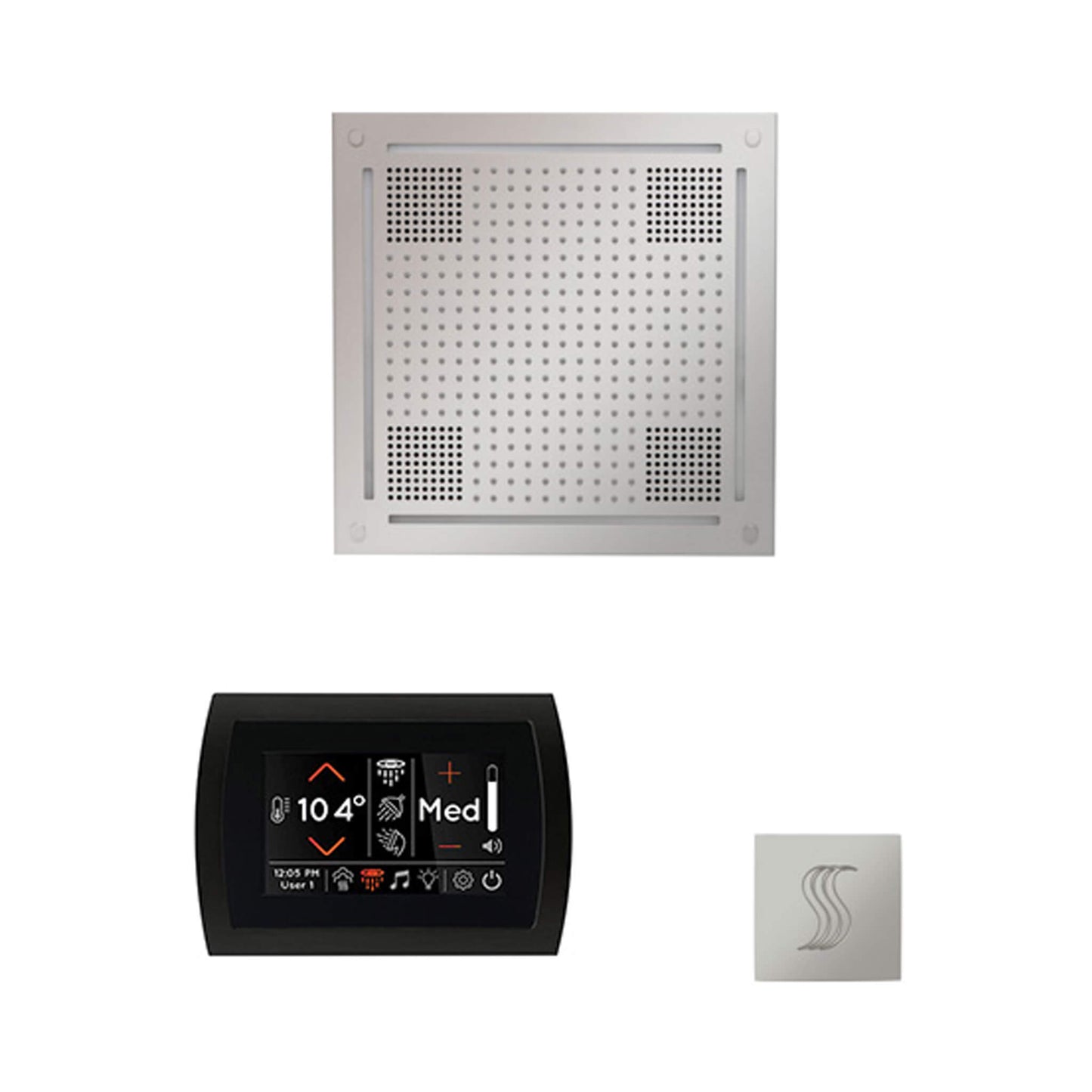ThermaSol SignaTouch 5-Inch Display Steam Control Package with HydroVive Rainhead