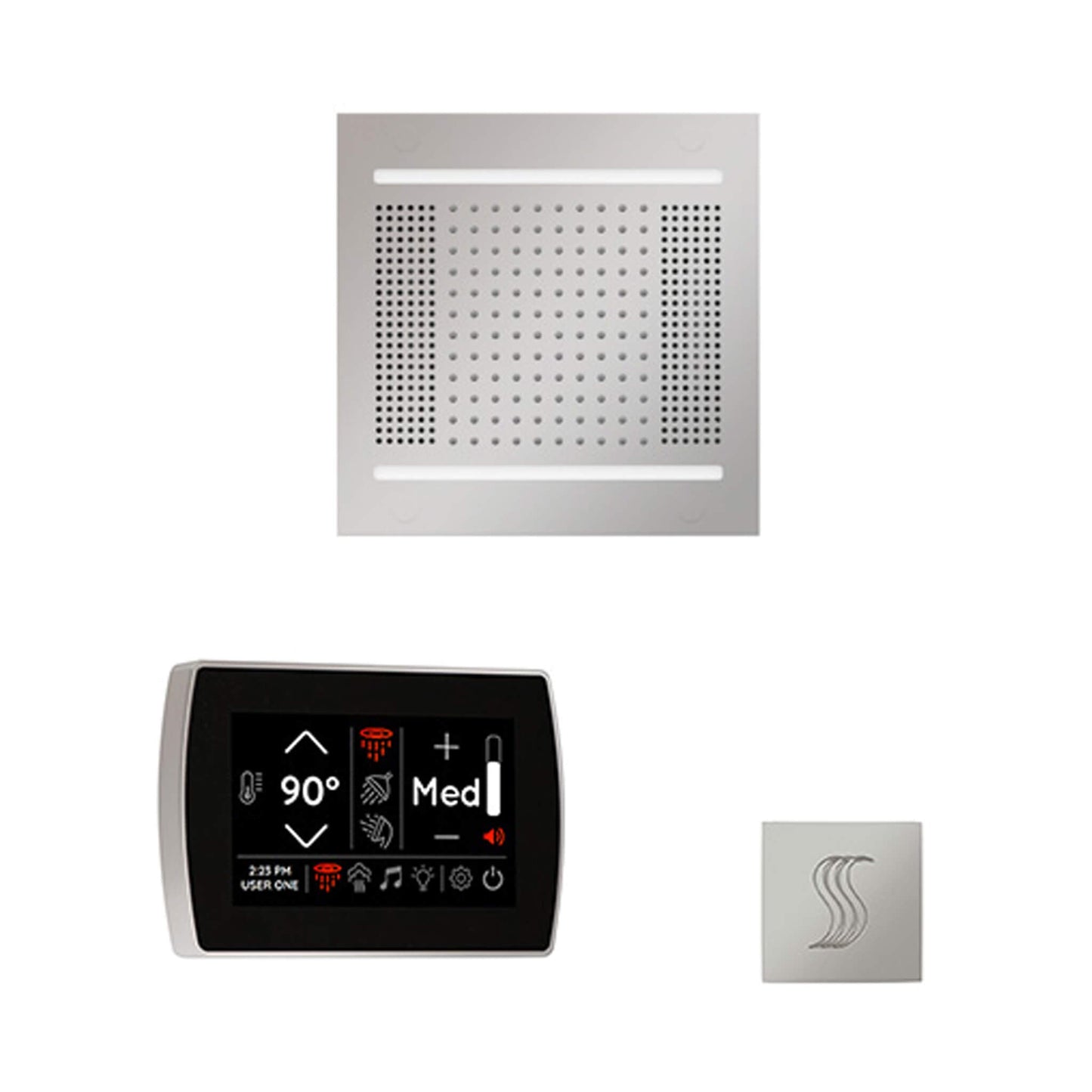 ThermaSol SignaTouch 5-Inch Display Steam Control Package with HydroVive Rainhead