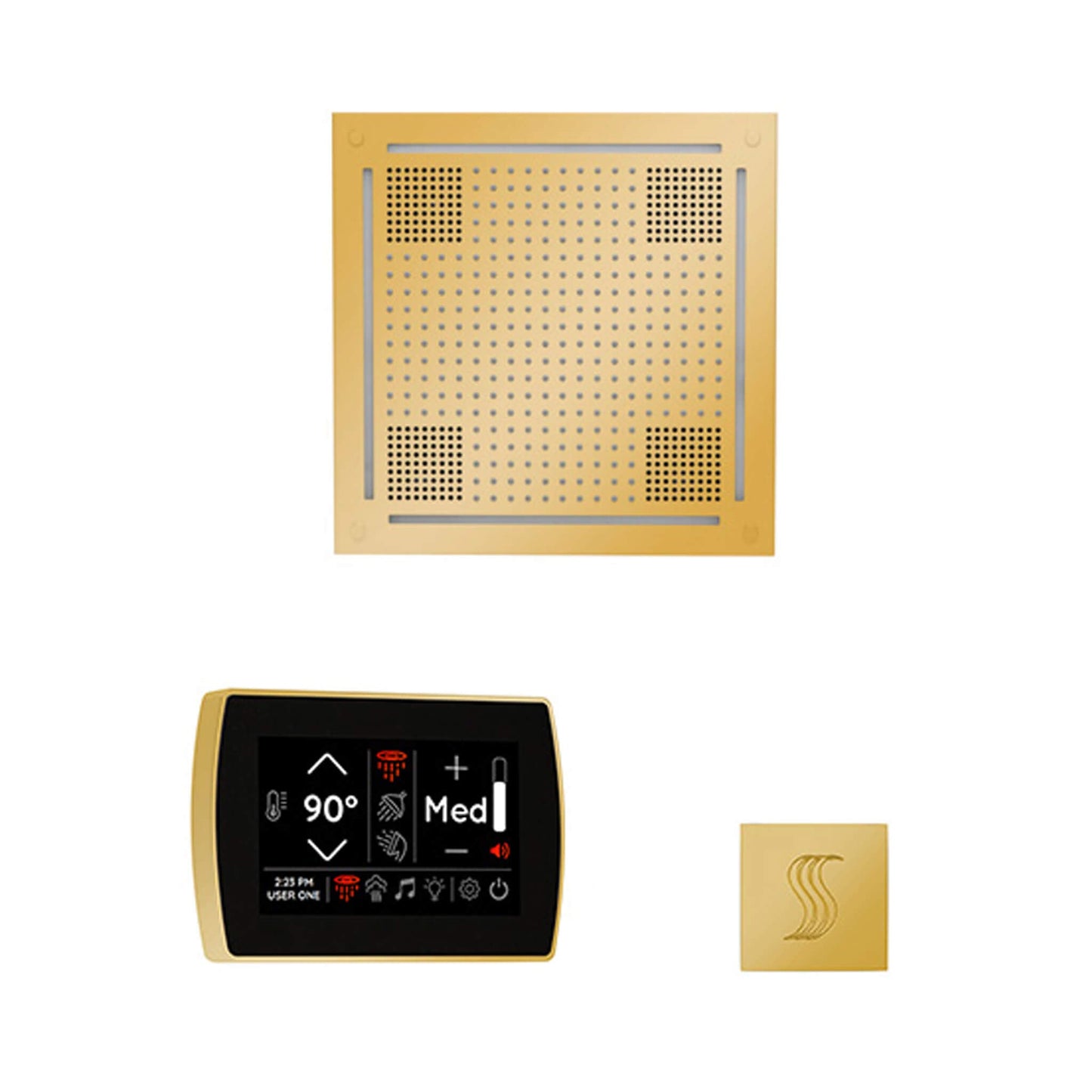 ThermaSol SignaTouch 5-Inch Display Steam Control Package with HydroVive Rainhead