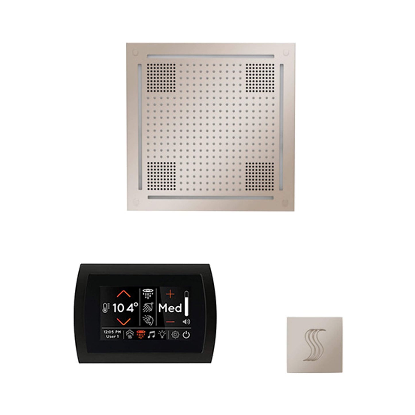 ThermaSol SignaTouch 5-Inch Display Steam Control Package with HydroVive Rainhead