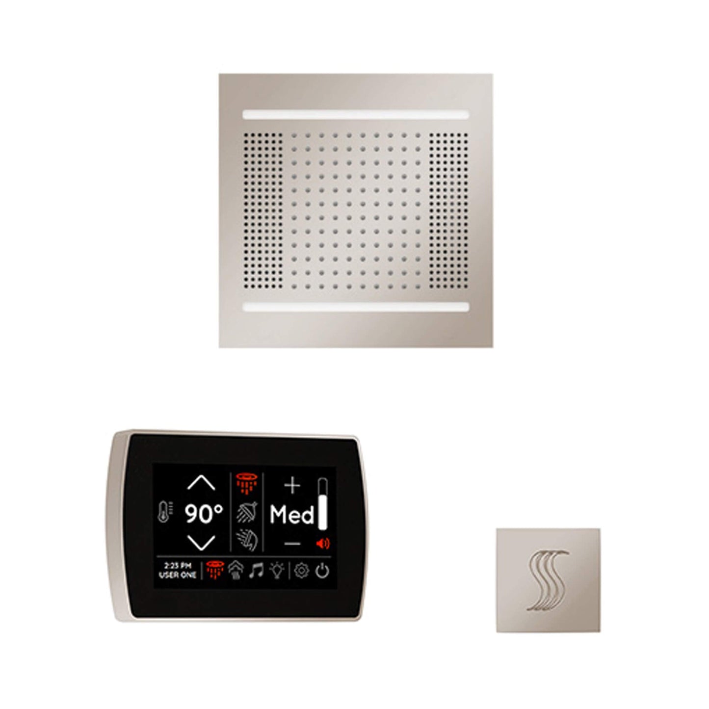 ThermaSol SignaTouch 5-Inch Display Steam Control Package with HydroVive Rainhead