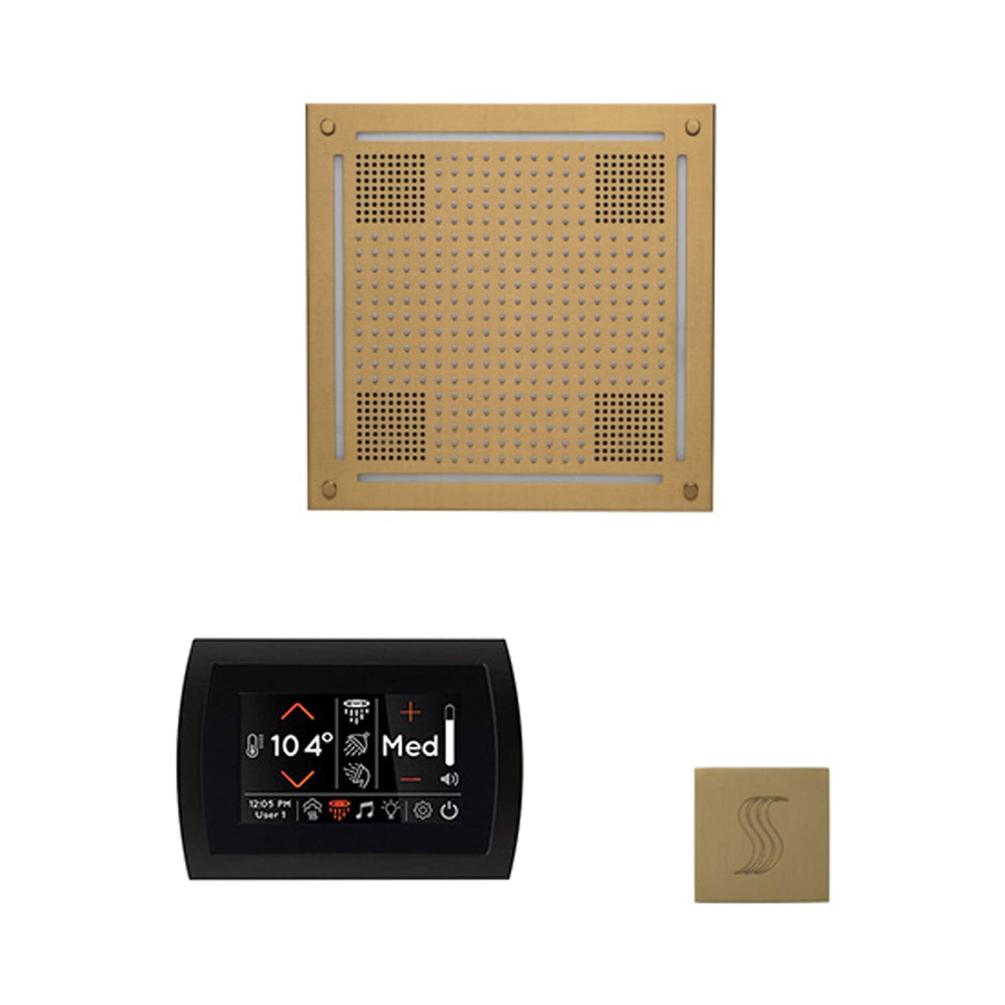 ThermaSol SignaTouch 5-Inch Display Steam Control Package with HydroVive Rainhead