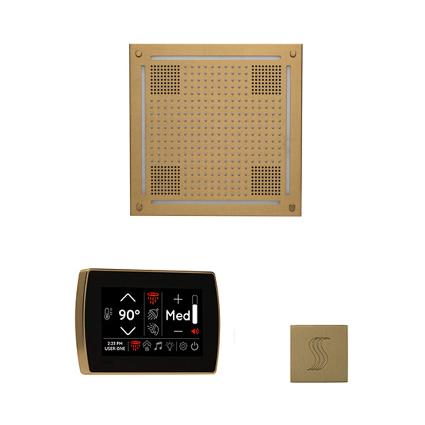ThermaSol SignaTouch 5-Inch Display Steam Control Package with HydroVive Rainhead