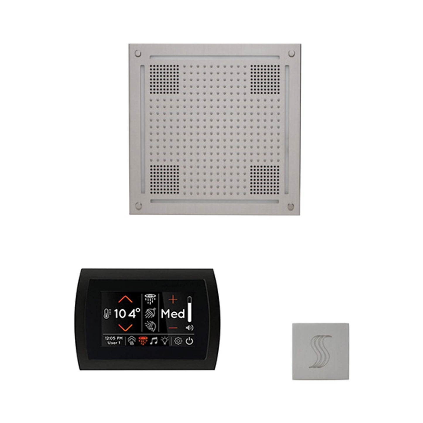 ThermaSol SignaTouch 5-Inch Display Steam Control Package with HydroVive Rainhead