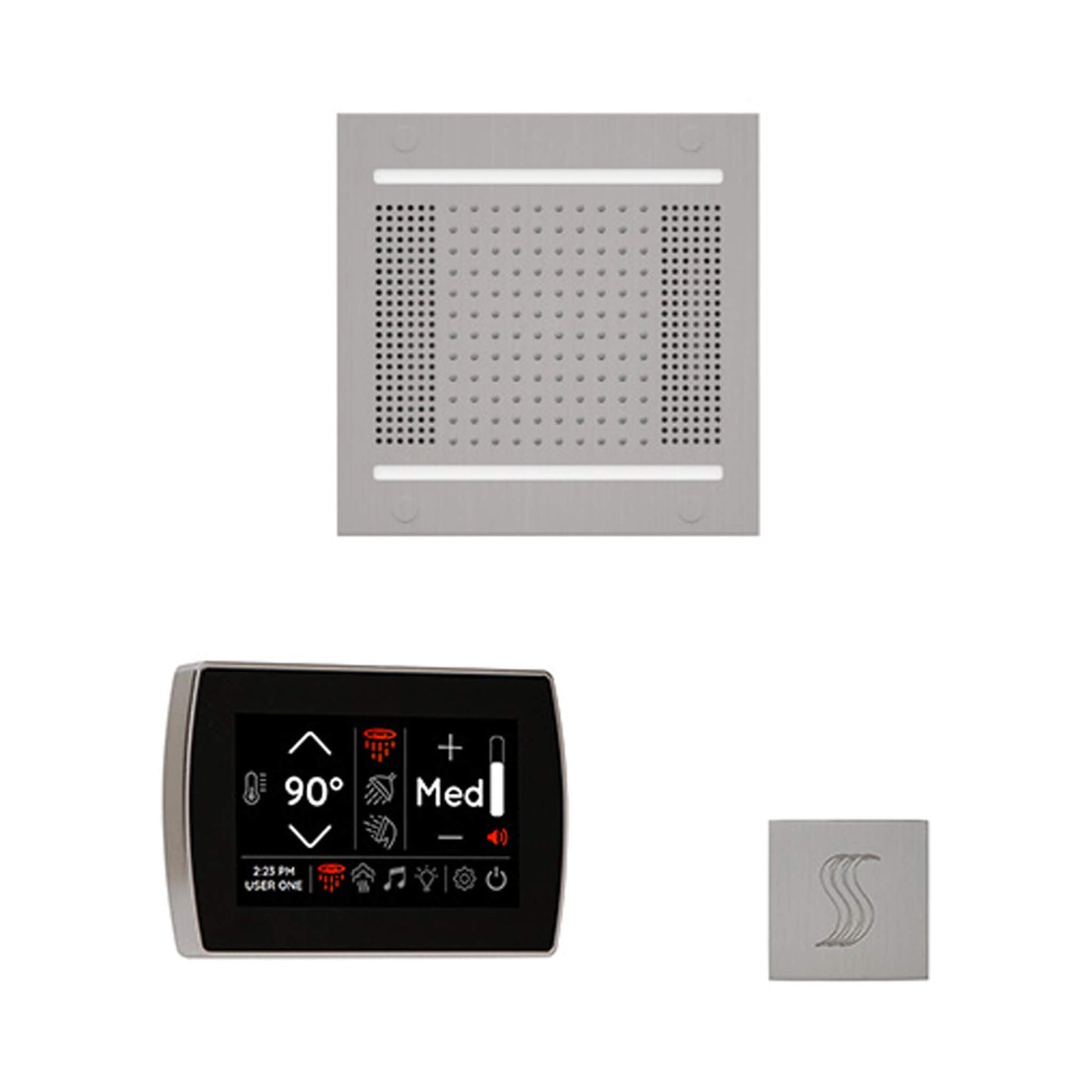 ThermaSol SignaTouch 5-Inch Display Steam Control Package with HydroVive Rainhead