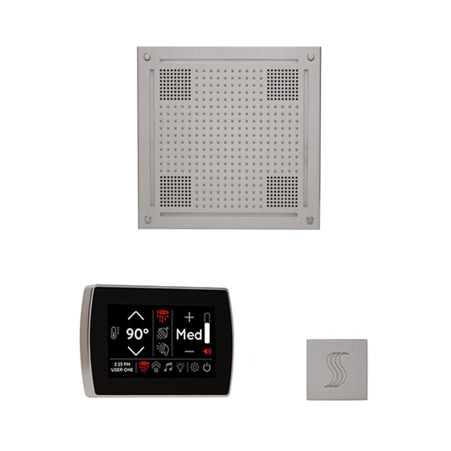 ThermaSol SignaTouch 5-Inch Display Steam Control Package with HydroVive Rainhead