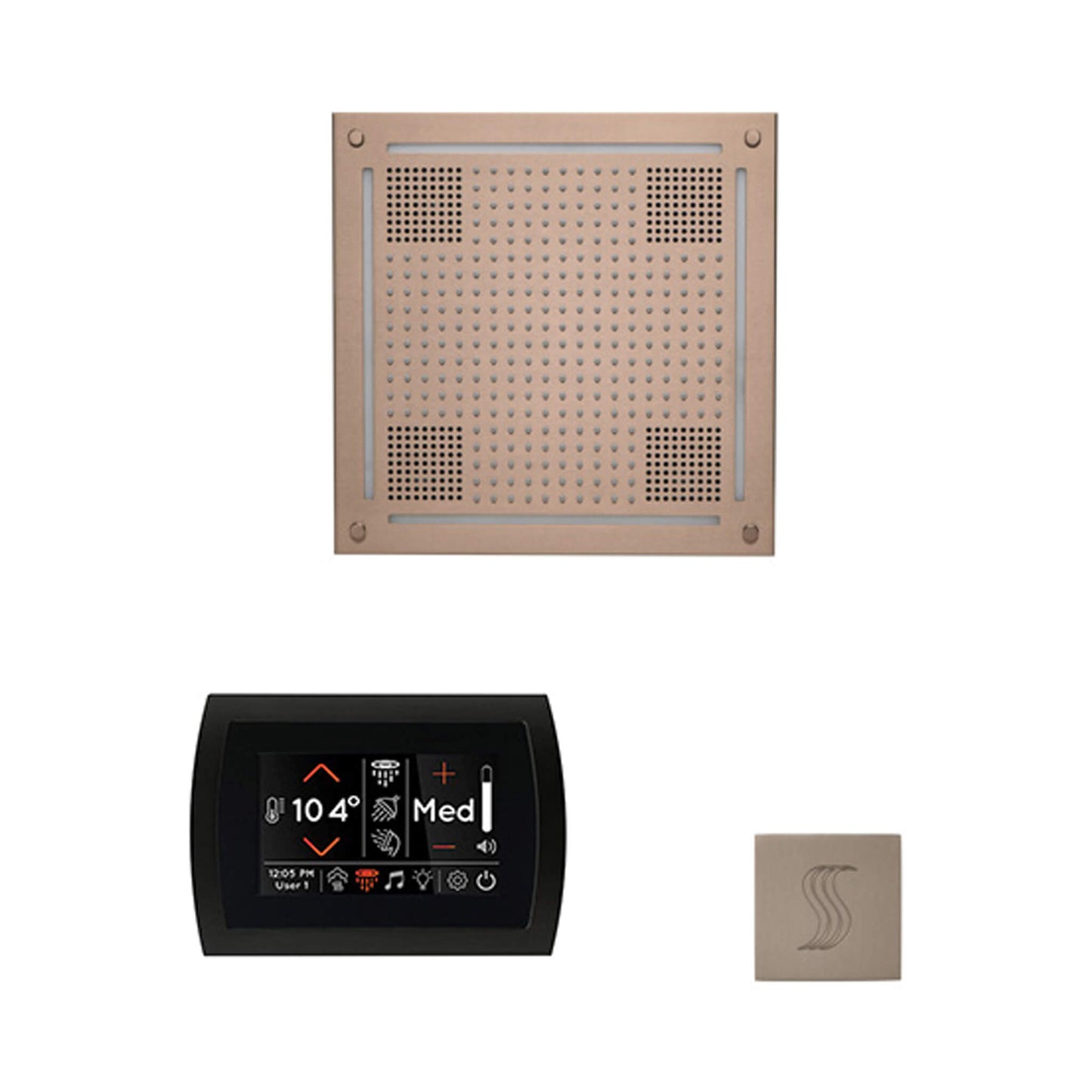 ThermaSol SignaTouch 5-Inch Display Steam Control Package with HydroVive Rainhead