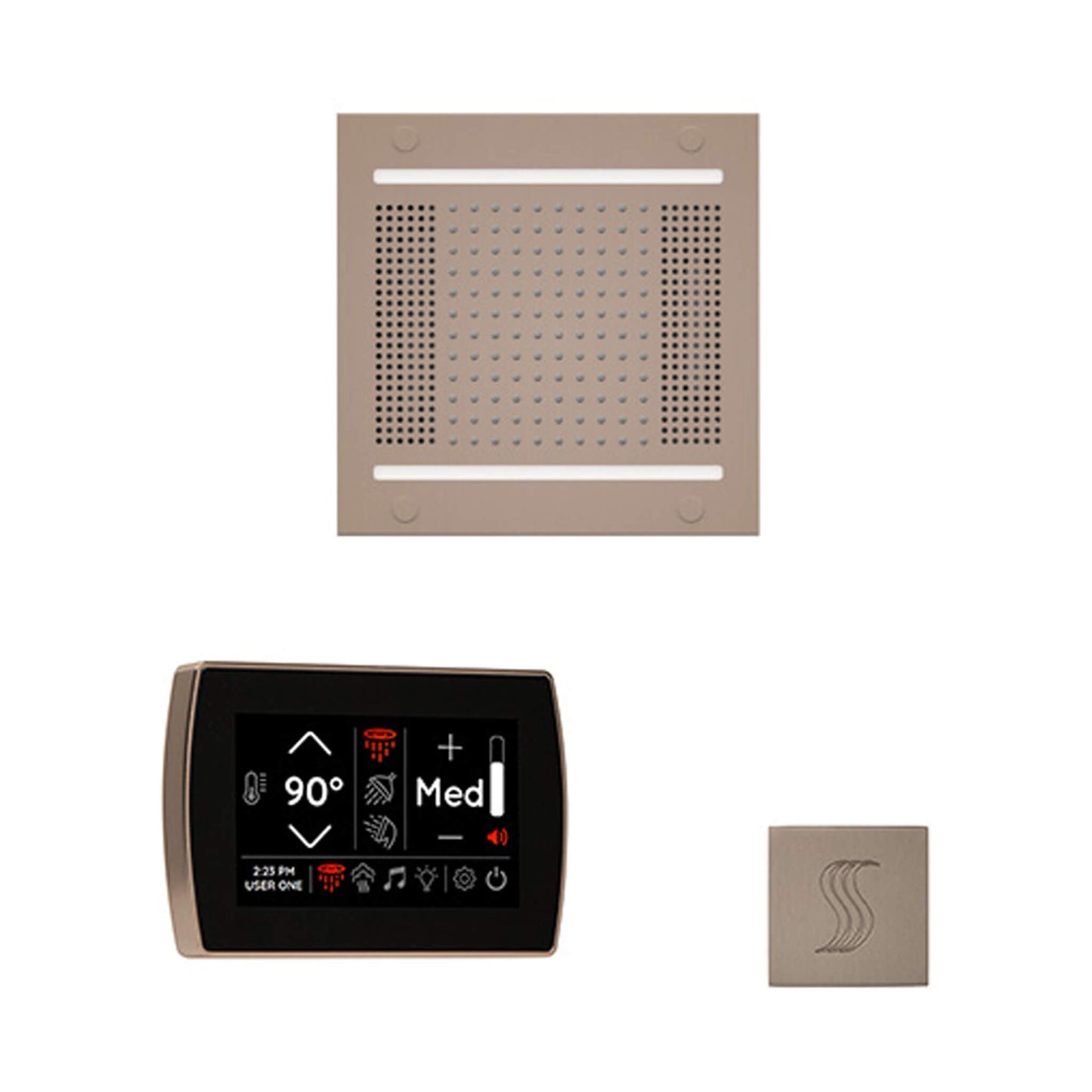 ThermaSol SignaTouch 5-Inch Display Steam Control Package with HydroVive Rainhead