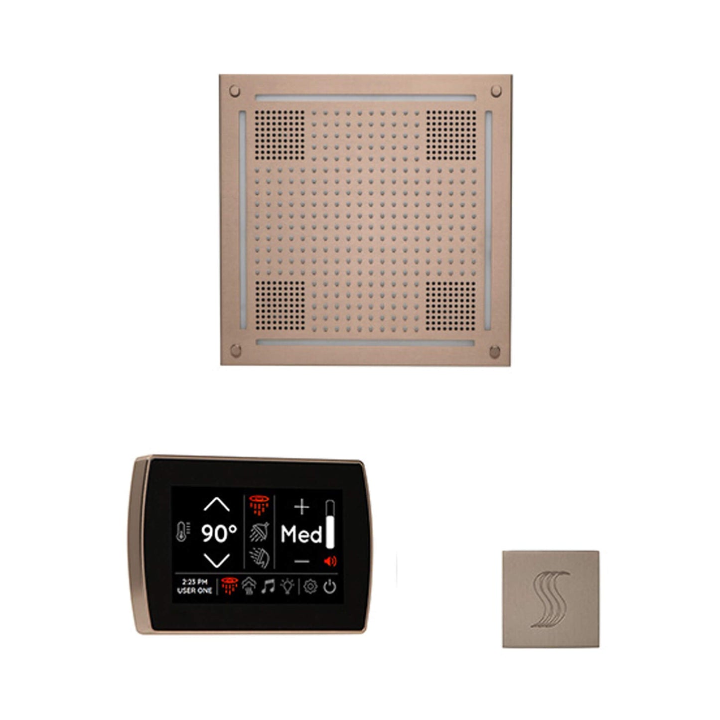 ThermaSol SignaTouch 5-Inch Display Steam Control Package with HydroVive Rainhead