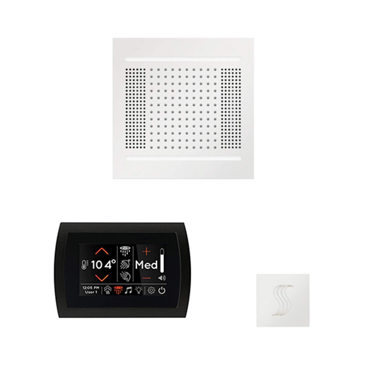 ThermaSol SignaTouch 5-Inch Display Steam Control Package with HydroVive Rainhead