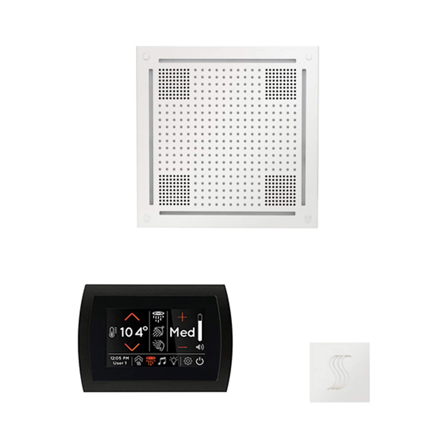 ThermaSol SignaTouch 5-Inch Display Steam Control Package with HydroVive Rainhead